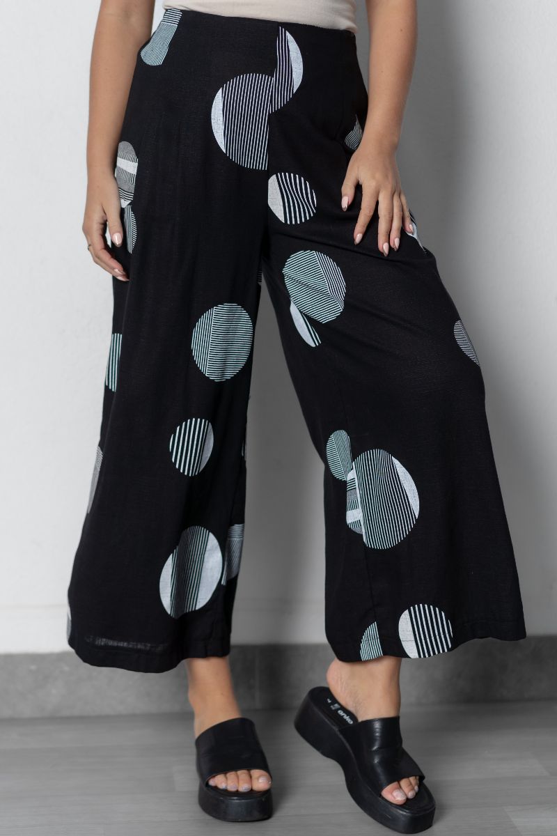 Printed linen pants store
